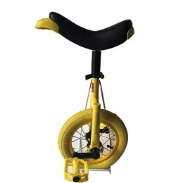 YYLL Fahrräder Gelb- Rad Einrad Heimtrainer Höhenverstellbarkeit 12-Zoll-Außen Einrad mit Alufelge (Color : Yellow, Size : 12Inch)