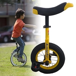 HWBB Fahrräder HWBB Einrad 12" Zoll Kleines Rad Einrad für Einsteiger / Kinder, für Personen Von 36 Zoll - 53 Zoll Groß, Höhenverstellbares Laufrad (Color : Yellow)