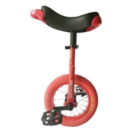 HWBB Fahrräder HWBB Einrad 12 Zoll Rad Mini Einräder mit Rutschfestem Reifen & Verstellbarem Sitz, Anfänger Kinder Radfahren Übung, für Personen 92cm ~ 135cm Groß (Color : Red)