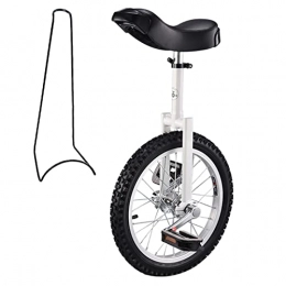 HWBB Fahrräder HWBB Einrad 18" Zoll Rad Einrad für Anfänger Bergübung Balance Fitness, rutschfeste Bergreifen Einräder mit Parkgestell & Inflator (Color : Silver)