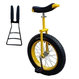 HWBB Einräder HWBB Einrad 20 Zoll Laufrad Einrad für Einsteiger, Fahrrad-Laufrad mit Parkträger & Extrabreitem Bergreifen, für Bergübung Balance Fitness (Color : Gold)