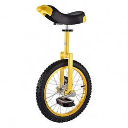 HWLL Fahrräder HWLL Einräder Einrad Fahrrad Kinder, Outdoor Sport Fitness Übung Gesundheit, für Balance-Radsport-Übungen Als Kindergeschenke, Leicht Zusammenzubauen (Color : Yellow, Size : 16")