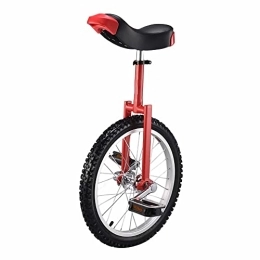 HXFENA Fahrräder HXFENA Einrad, Balance Radfahren ÜBung Verstellbar Skidproof Acrobatic Fitness Einräder Contoured Ergonomischer Sattel mit StäNder, One Size / 18 Inches / Red