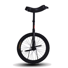 CukyI Fahrräder Klassisches schwarzes Einrad für Anfänger bis Fortgeschrittene, 24-Zoll-, 20-Zoll-, 18-Zoll- und 16-Zoll-Rad-Einrad für Kinder / Erwachsene (Farbe: Schwarz, Größe: 20-Zoll-Rad), langlebig (schwarze