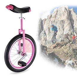 Lhh Fahrräder Lhh Einrad Einräder für Kinder Erwachsene Anfänger, rutschfeste Mountain Tire Balance Radsportübung, mit Ergonomischem Design Sattel - Pink (Size : 16inch Wheel)