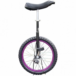 LJHBC Fahrräder LJHBC Einrad 14 / 16 / 18 / 20 Zoll für Erwachsene / Kinder / Vorspeise, Verstellbares Outdoor-Einrad mit Aolly Rim 4 Farben optional(Size:20in, Color:Violett)