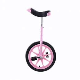 LJLYL 16 Zoll Rad Einrad für Kinder, Hochfeste Stahlgabel/ABS-verdicktes Rad/Verstellbarer Sitz,Rosa,16inch