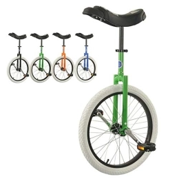 LoJax Einräder LoJax Trainer-Einrad für Kinder / Erwachsene, 20-Zoll-Radtrainer-Einrad, höhenverstellbar, Einrad für Anfänger / Kinder / Erwachsene, rutschfeste Bergreifen-Balance-Fahrradübung (Grün 20 Zoll)