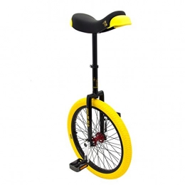 Qu-Ax Unicycles Fahrräder QU-AX Unisex – Erwachsene Profi Einrad, schwarz / gelb, 20''