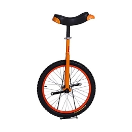 QWEASDF Fahrräder QWEASDF Einrad, Einstellbares rotes Einrad 18" Unicycle Fahrrad mit Schnellspanner, für Kinder und Anfänger Mit Antikollisionsschutz, Orange