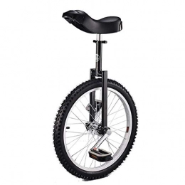 WYFX Fahrräder Schwarz 24" / 20" / 18" / 16" Laufrad Einrad für Kinder / Erwachsene, Laufrad Fahrrad mit verstellbarem Sitz und rutschfestem Pedal, ab 9 Jahren (Color : Black, Size : 20 Inch Wheel)