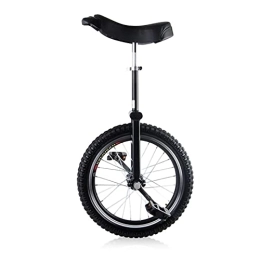 CukyI Fahrräder Schwarzes Einrad, akrobatisches Fahrrad, Balance-Auto, wettbewerbsfähiges Einzelrad-Fahrrad, Fitness-Gehgerät für Erwachsene, für Männer, Teenager, Jungen, Reiter (Farbe: Schwarz, Größe: 18 Zoll)