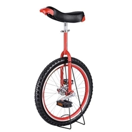 LoJax Einräder Trainer-Einrad für Kinder / Erwachsene, Outdoor-Einrad für Teenager / große Kinder / Kinder, 18-Zoll-Radbalance-Fahrrad-Einrad mit Leichtmetallfelge und Ständer, Benutzergröße 140–165 cm (rot 18 Zoll)