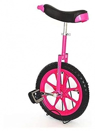 Unicycles Fahrräder Unisex-Einrad, einstellbares Höhenfahrrad 16-Zoll-Rad-Trainer-Einräte, Skidfest Reifenzyklus-Bilanz für Anfänger Kinder Erwachsene Übung Spaß Fitness (Color : Red, Size : 16 inch)