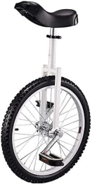 VEMMIO Einräder VEMMIO Fahrrad-Einrad mit 20-Zoll-Rädern, Einrad for Erwachsene, ausgewogenes Fahrrad for Anfänger, Mädchen und Jungen, verstellbare Sitze Außenbereich (Color : Bianco)