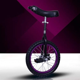 XYSQ Fahrräder XYSQ 16 / 18 / 20inch Rad Aluminium Rim Stahlgabel Rahmen Einrad, Bequemer Sattel Sitzgummiberg Reifen for Die Balance-Trainings-Road Street Bike Cycling (Color : Purple, Size : 16inch)