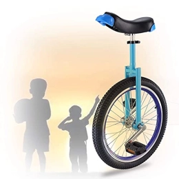 YQG Fahrräder YQG 16 / 18 / 20 Zoll Einrad, Rutschfester Butyl Mountain Reifen Balance Radfahren übung Leicht Zu Tragen Für Anf?nger Kinder Erwachsene (Color : Blue, Size : 18 inch)