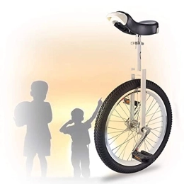 YQG Fahrräder YQG 16 / 18 / 20 Zoll Einrad, Starker Manganstahlrahmen Unisex's Professionelles Freestyle-Einrad Für Anf?nger Kinder Erwachsene (Color : White, Size : 20 inch)