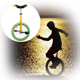 YQG Fahrräder YQG Einrad Im Freien, Unisex 16 / 18 / 20 Zoll Rad Einrad Skidproof Mountain Tire Balance Radfahren übung for Erwachsene Kinder (Color : Yellow-Green, Size : 20 inches)