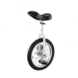 YYLL Fahrräder YYLL Einstellbares Einrad für Kinder / Erwachsene, Bilanzübungs-Spaß-Fahrrad-Fitness, mit Einrad-Stand, 16 / 18 / 20 / 24-Zoll, Ladung 150kg (Color : White, Size : 20 inch)
