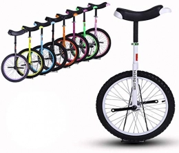 ZWH Einräder ZWH Fahrräder Einrad Unisex-Unicycle-Hochleistungs-Stahlrahmen- Und Leichtmetallrad, 16"Rad-Einrad Für Kinder Und Anfänger, Deren Höhe 120-140 cm Ist (Color : White, Size : 16 Inch Wheel)