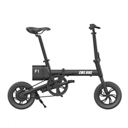 SNDDC Fahrräder 12 Zoll Elektrofahrrad Qicycle Mini Elektrofahrrad Ebike Smart Folding Bike Lithium-Batterie Version Ebike, Schwarz, 12inch