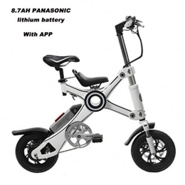 suyanouz Fahrräder 12-Zoll-Folding Elektro-Fahrrad-Aluminiumlegierung Lithium-Batterie Fahrrad Mini Adult Elektrisches Fahrrad Eltern-Kind-Ebike, 8.7Ah Zwei Seat, A