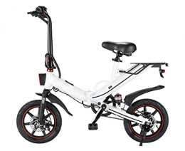 Verbest Fahrräder 14 Zoll Elektrofahrrad mit APP Faltbar E-Bike 400W 15Ah Elektrisch Klappbares - Max Speed 25 km / h & Reichweite 80 Km - Doppelbremsen & LED-Leuchten - Maximale Belastung 120 Kg (Weiß)