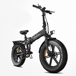 Docrooup Elektrofahrräder 20 * 4, 0 Zoll Citybike, Snowbike, Beachbike, faltbares Elektrofahrrad, 750W / 48V integrierter Reifen, mit Cruise-Funktion, Farbe-Schwarz