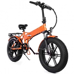RECORDARME Fahrräder 20 * 4.0inch Faltbares, Leistungsstarkes Elektrofahrrad, 500w 48v12.5a Batterie Mountainbike Radfahren Snowbike, für Unterhaltung für Erwachsene Und Jugendliche