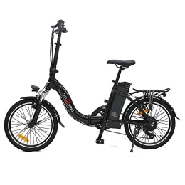 XBN Elektrofahrräder 20" E-Bike mit 10Ah Akku 250W Hinterradmotor, 7-Gang-Getriebe Elektrofahrrad Pedelec für Erwachsene (Schwarz)