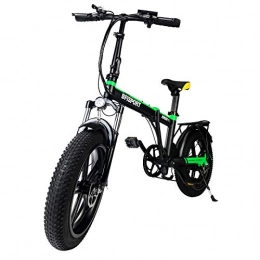 Lamtwheel Fahrräder 20" Faltbares Elektroroller Mountainbike 250W E-Bike Snow Bike mit 6.4 Ah Batterie, Elektrofahrräder für die Stadt mit Elektronischem Sensor - Wandern / Abenteuer / Pendeln - 25km / h