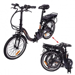 HUOJIANTOU Fahrräder 20' klappbares E-BikeI Faltfahrrad Klappfahrrad E-Bike Aus Alu Quick-Fold-System Shimano 7 Gang-Schaltung EU-konform Klapprad 10V 250WH ausziehbarer Baterrie