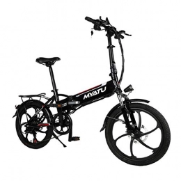 ZBB Elektrofahrräder 20 Zoll 6 Geschwindigkeit 48V / 10AH 250W Lightweight Folding Electric Fahrrad Electric Bike mit USB-Ladeschnittstelle Lithium-Batterie Ebike für Erwachsene, Schwarz