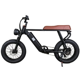 JARONOON Fahrräder 20-Zoll-Elektro-Snowbike, 48-V-15-Ah-Lithiumbatterie und Luftfedergabel, großes Frontlicht, beide Scheibenbremsen (Stardard+Ersatzbatterie)