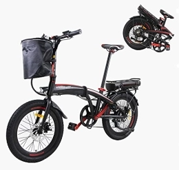 XQIDa durable Fahrräder 20-Zoll-Elektrofahrrad für Erwachsene, Damen / Herren / Unisex, Elektro-Faltrad, Shimano 7-Gang-Kettenschaltung, Li-Ion-Akku, 48 V / 10, 4 Ah, Motor, 250 W, EU-konform