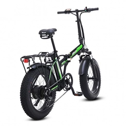 20 Zoll Klappbares Mountainbike, E-Bike Elektrofahrrad Alu 48V 15Ah Lithium-Ionen Akku und 500W Hinterradmotor mit Scheibenbremsen für Damen und Herren,Schwarz,UK
