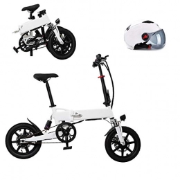 Pc-Glq Fahrräder 250W E-Bike Elektrofahrrad, 14 Zoll Pedelec Elektrisches Fahrrad Mit Lithium-Akku 36V / 7.8Ah, Weiß