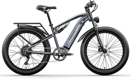MSHEBK Elektrofahrräder 26''Fat Tire Adults Electric Bike, 48V 15Ah Removable Built-in Li-lon Battery, BAFANG Rear Engine Snow Beach Mountain E Bike with Shimano 7-Speed