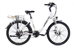 Unbekannt Fahrräder 26 Zoll Alu Leader Fox Lotus E Bike Elektro Fahrrad City Bike Pedelec 576Wh weiß