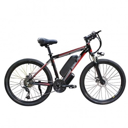 HLEZ Elektrofahrräder 26 Zoll E-Bike, Mountainbike für Damen und Herren 48V 10Ah Lithium-Ionen Akku mit Mittelmotor Performance Line 350W - Alu-Urban-Premium-Rahmen, Dark red, US