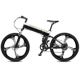 AMGJ Fahrräder 26-Zoll-Elektro-Fahrrad Elektrofahrrad Mountainbike, 400W Motor 27-Gang Getriebe mit 48V 14.5AH Lithium Akku Doppelscheibenbremse Unisex City-E-Bike, Weiß