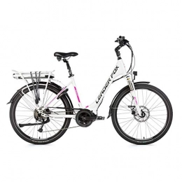 Leaderfox Elektrofahrräder 26 Zoll Leader Fox VIVALO City E-Bike Pedelec Shimano 8 Gang LG 36V 16Ah weiß pink RH46cm