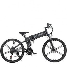 T-NJGZother Elektrofahrräder 26-Zoll-Lithium-Elektrischer Berg-Elektrischer Fahrrad-Magnesium-Legierung Sechs-Messer Integriert Rund Off-Road-Fahrrad-Verschiedene Schwarze, Hellweißelektro-Mountainbike