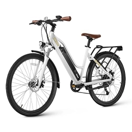 SHIMOST Elektrofahrräder 27, 5 Zoll E-Bike Citybike, Elektrofahrrad Stadtfahrrad mit Shimano 7 Gang, LCD Display, 250W Hinterradmotor, 36V13Ah Batterie