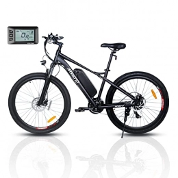 SXZHSM Fahrräder 27, 5 Zoll E-Bike / Mountainbike Damen & Herren, Elektrofahrrad / Pedelec / E-Citybike mit 36V - 8Ah Akku & LCD Display & 21 Gang Schaltung & 250W Hinterradmotor für 25km / h (Balck)