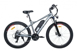 SXZHSM Fahrräder 27, 5 Zoll E-Bike / Mountainbike Damen & Herren, Elektrofahrrad / Pedelec / E-Citybike mit 36V - 8Ah Akku & LCD Display & 21 Gang Schaltung und 250 W Hinterradmotor für 25km / h (Silbergrau)