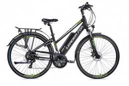 Leaderfox Fahrräder 28 Zoll Alu Leader Fox Damen Elektro Fahrrad E Bike Trekking schwarz grün 50cm