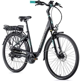 Leaderfox Elektrofahrräder 28 Zoll Alu Leader Fox E Bike Elektro Fahrrad City Pedelec 576Wh Scheibenbremsen schwarz matt