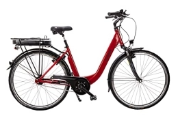 SPRICK Fahrräder 28 Zoll City E Bike Elektro Fahrrad 7 Gang Mittelmotor Pedelec Continental Rot